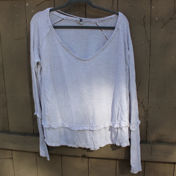 Free people light grey knit top - Picture 2 of 3